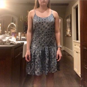 Drew blue patterned dress